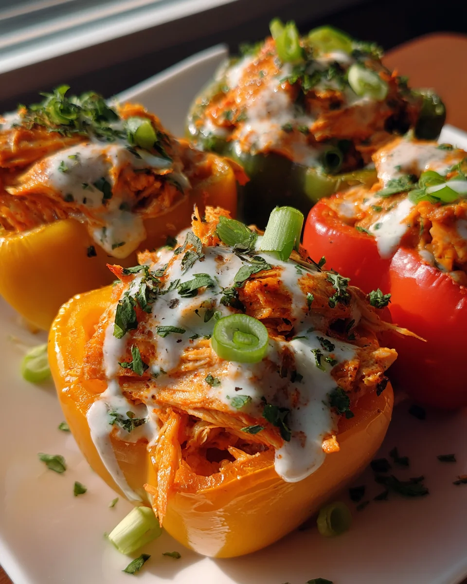 Buffalo Chicken Stuffed Peppers 21 Buffalo
