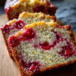 Cherry Almond Poppyseed Quick Bread