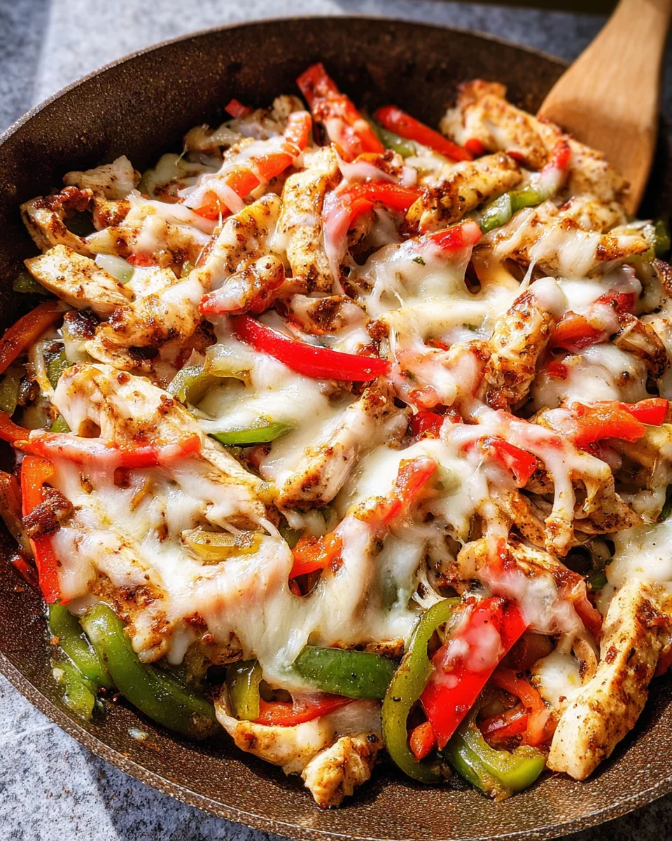 Chicken Cheesesteak Skillet 18 Chicken
