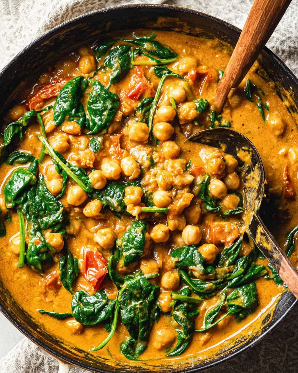 Chickpea Spinach Curry (Chana Palak Masala)