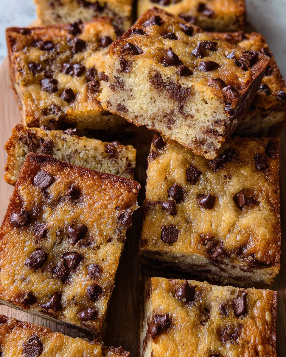 Chocolate Chip Banana Bars Recipe