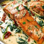 Creamy Garlic Butter Tuscan Salmon