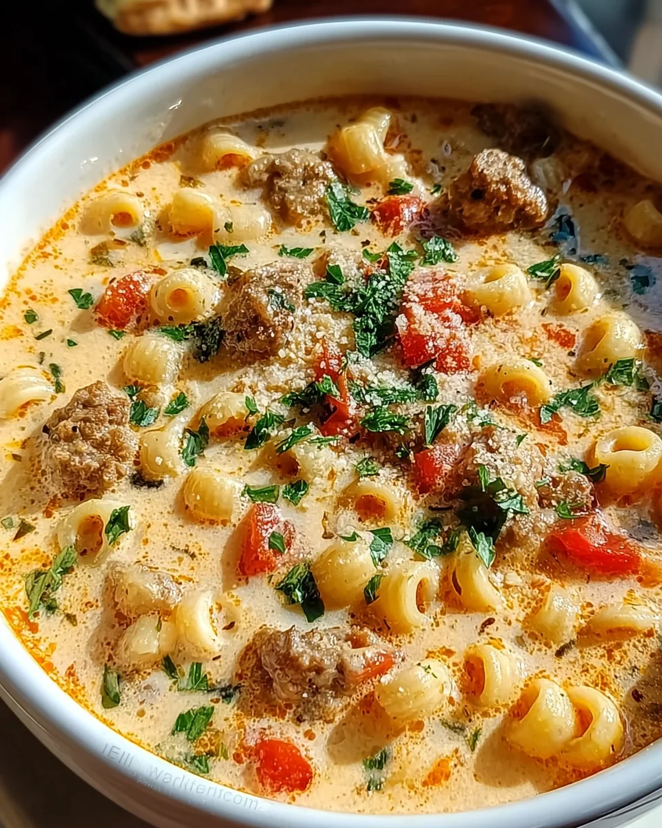 Creamy Parmesan Italian Sausage Ditalini Soup 21 Creamy