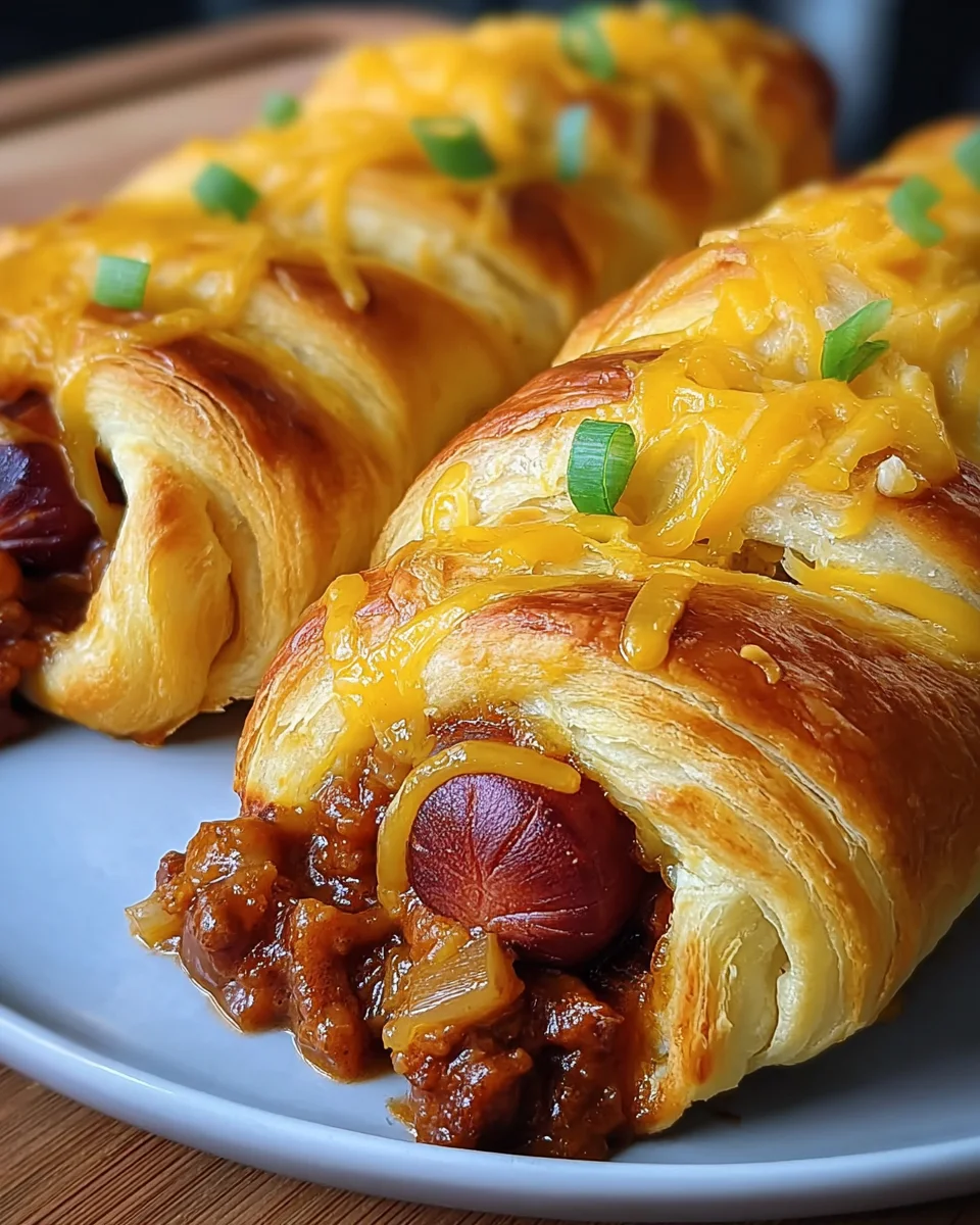 Crescent Roll Chili Dog Delight