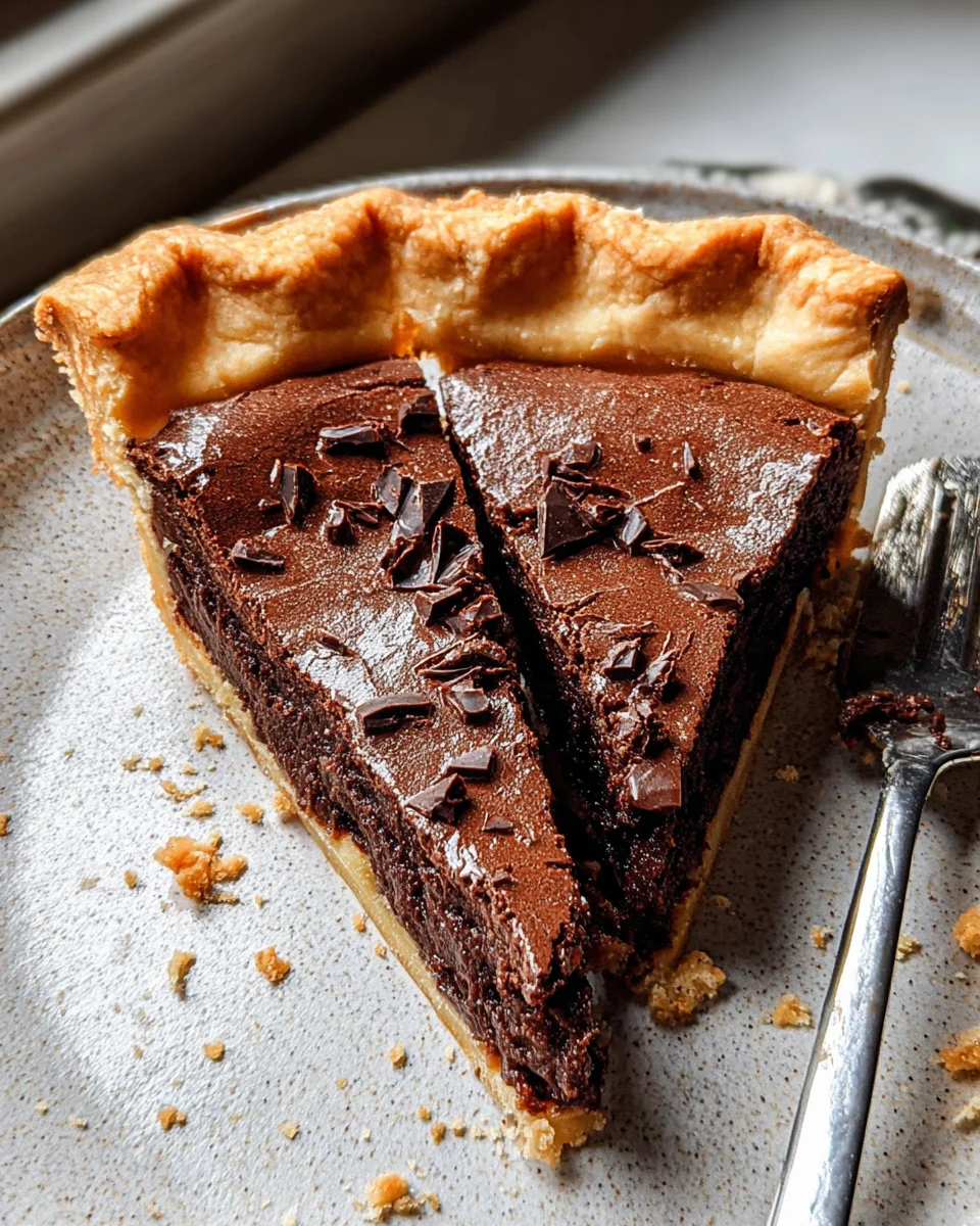 Dark Chocolate Chess Pie