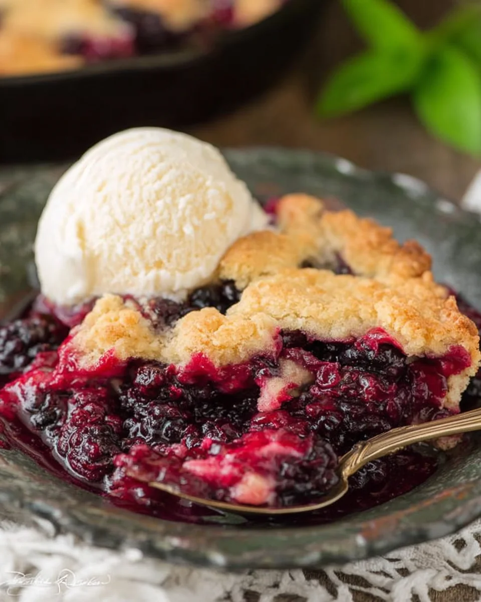 Grandmas Old Fashioned Blackberry Cobbler 3