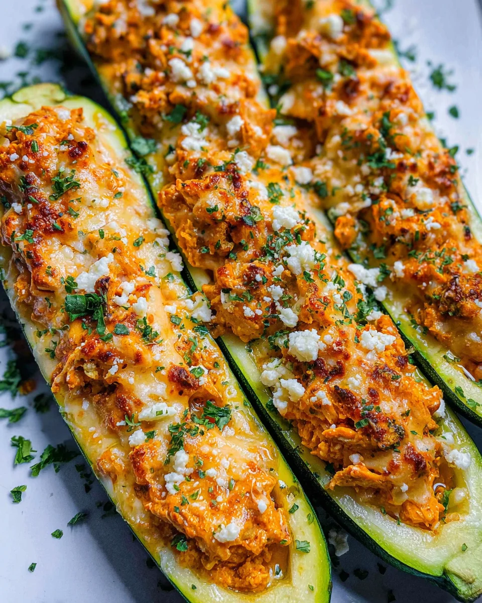 High Protein Buffalo Chicken Stuffed Zucchini Boats 30 High Protein Buffalo Chicken Stuffed Zucchini Boats
