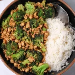 Honey Sriracha Ground Chicken and Broccoli