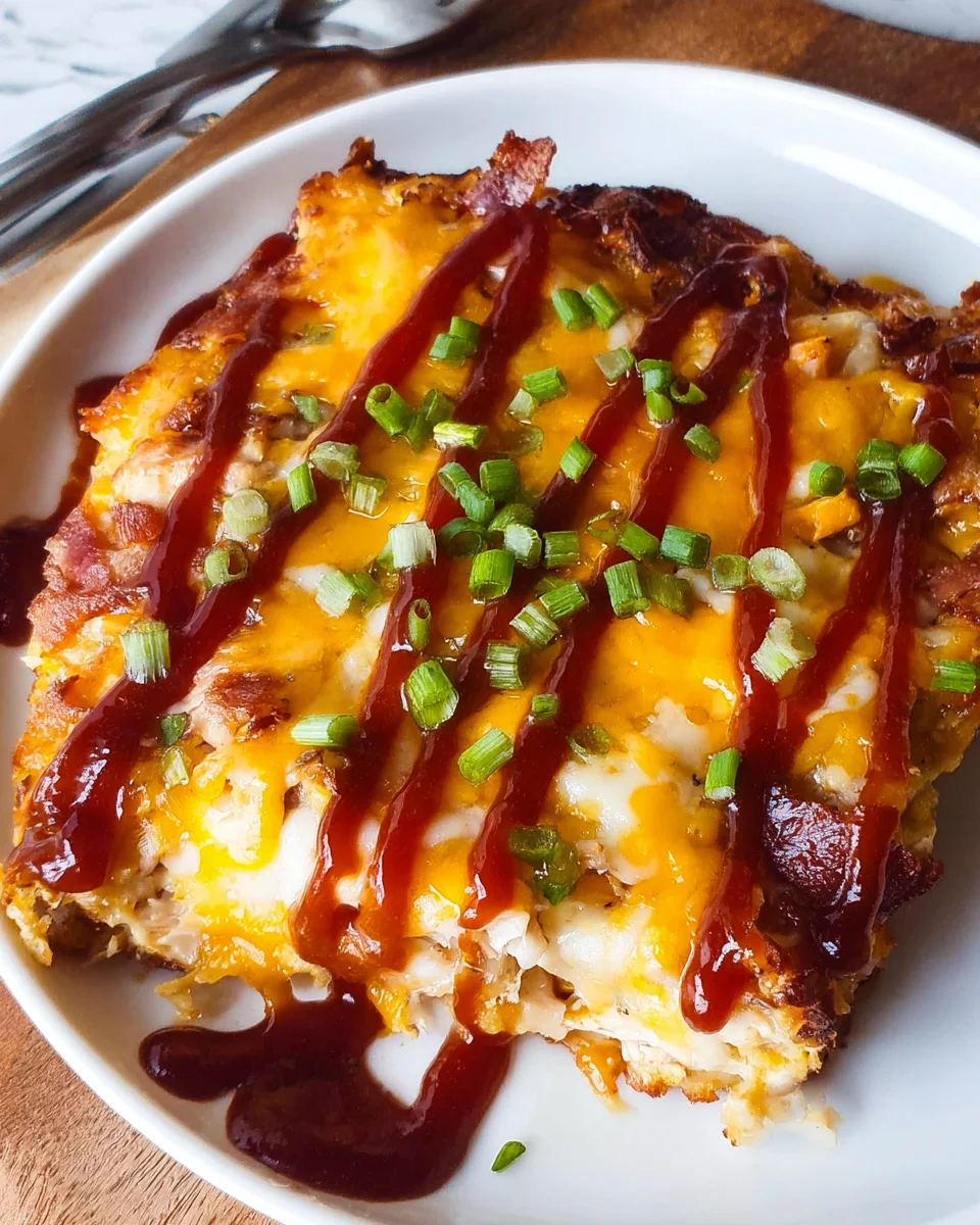 Keto BBQ Chicken Casserole