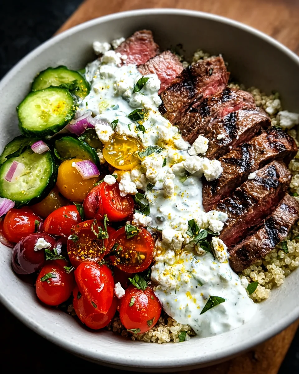 Mediterranean Steak Bowl Recipe