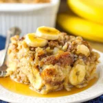 Overnight Baked Banana French Toast Casserole