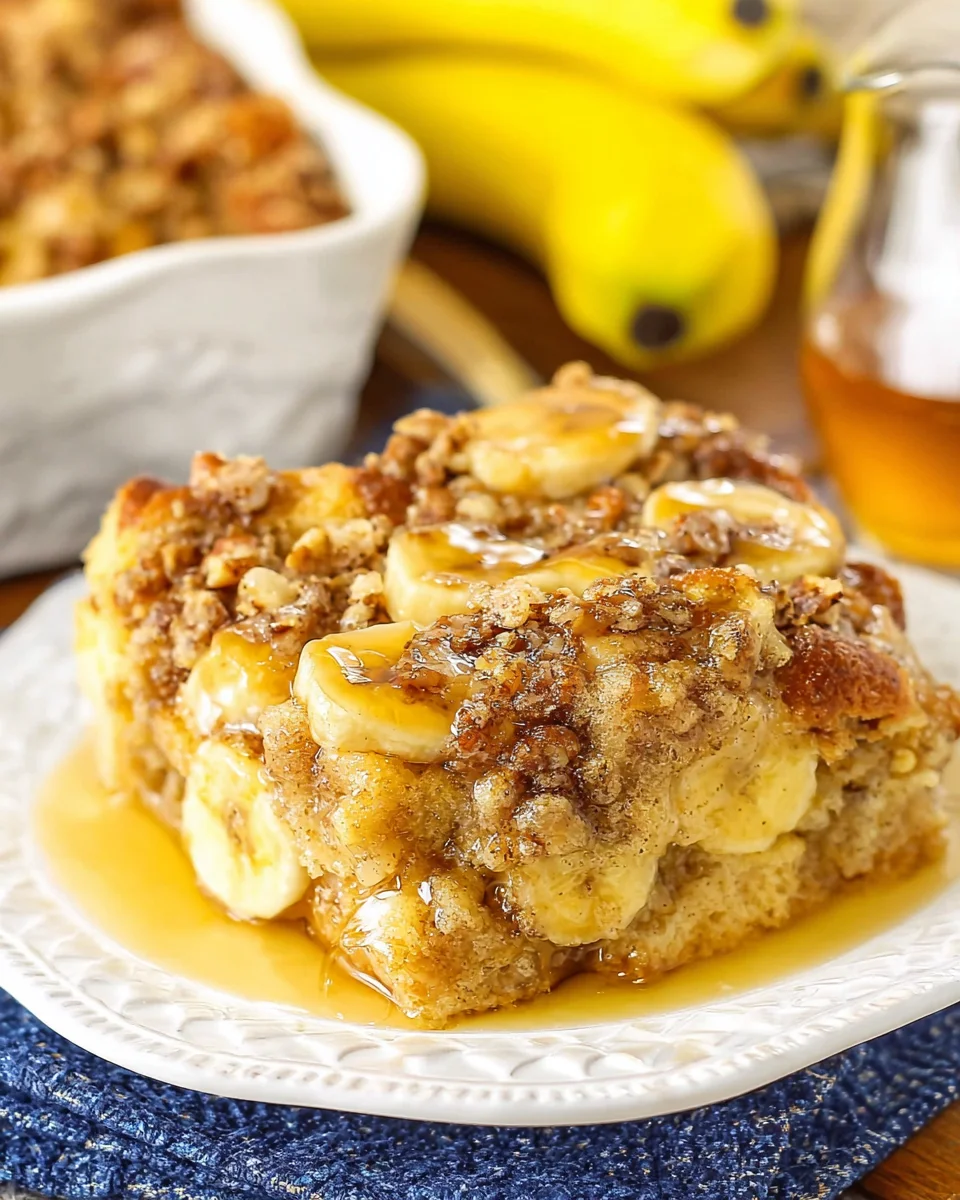 Overnight Baked Banana French Toast Casserole 26 Overnight