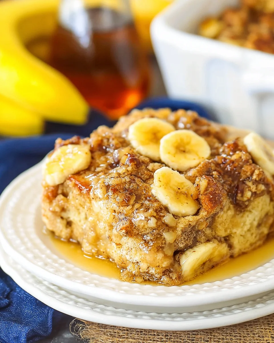 Overnight Baked Banana French Toast Casserole 27 Overnight