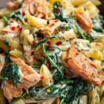 Quick Salmon & Spinach Pasta