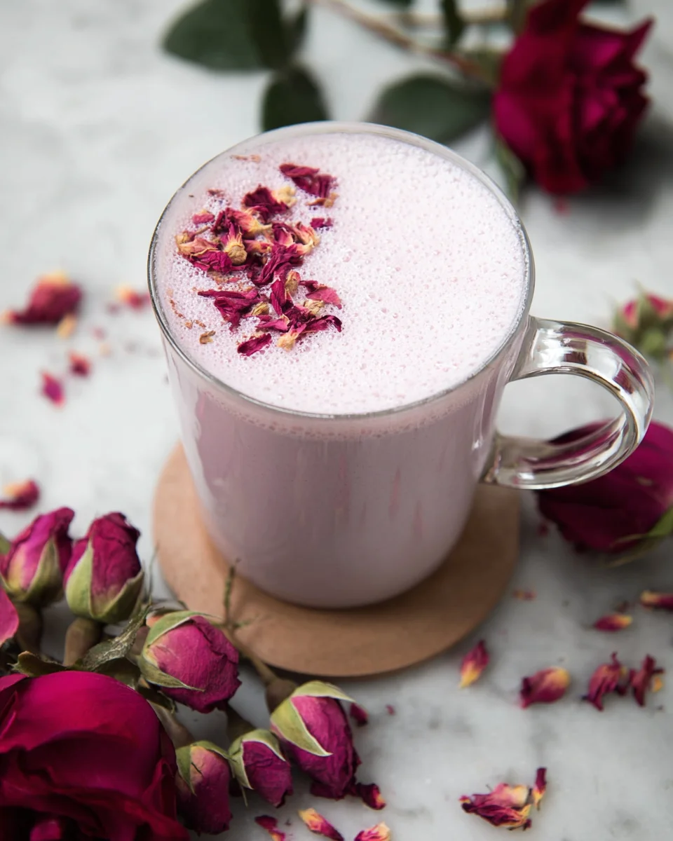Raspberry Hibiscus Tea Latte