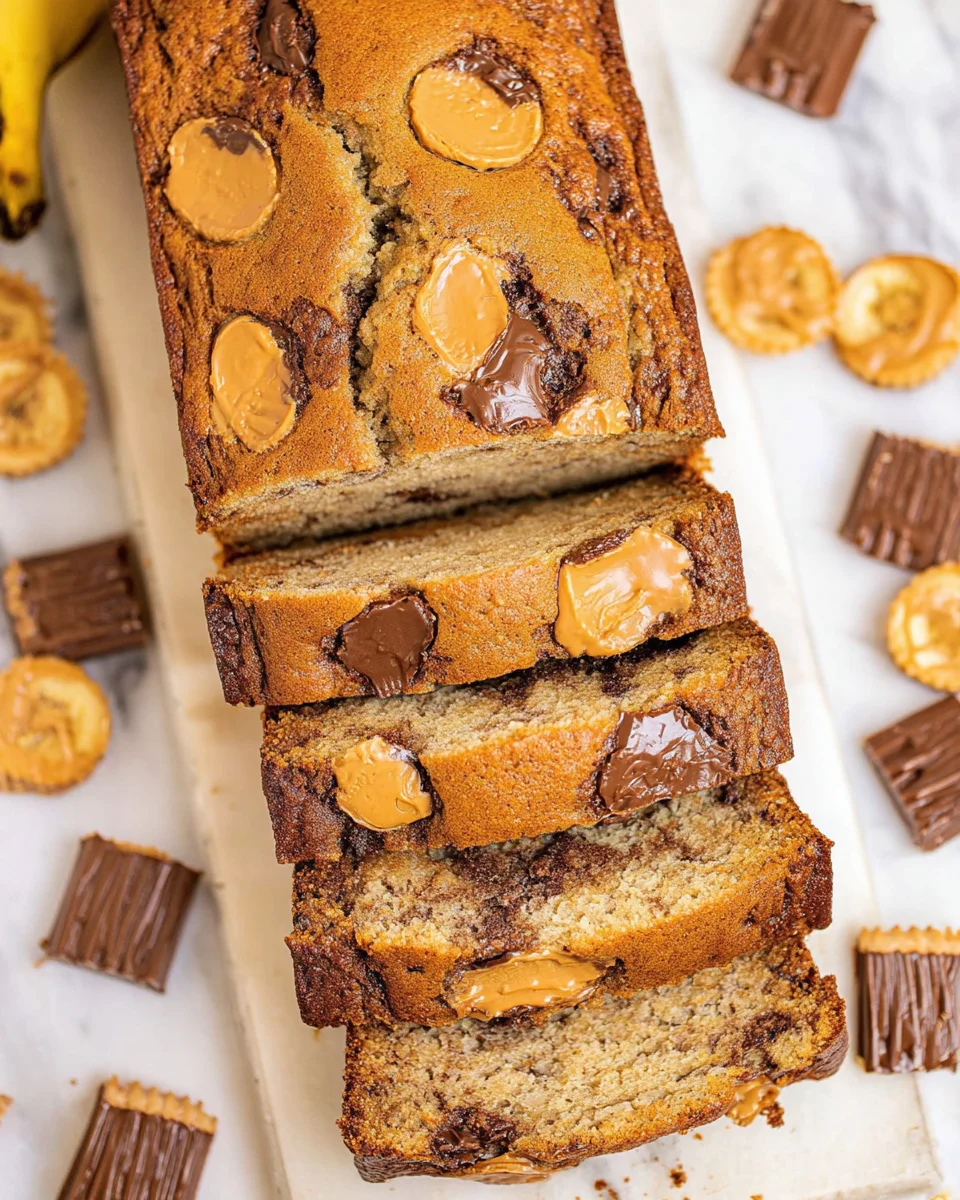 Reeses Peanut Butter Banana Bread 3