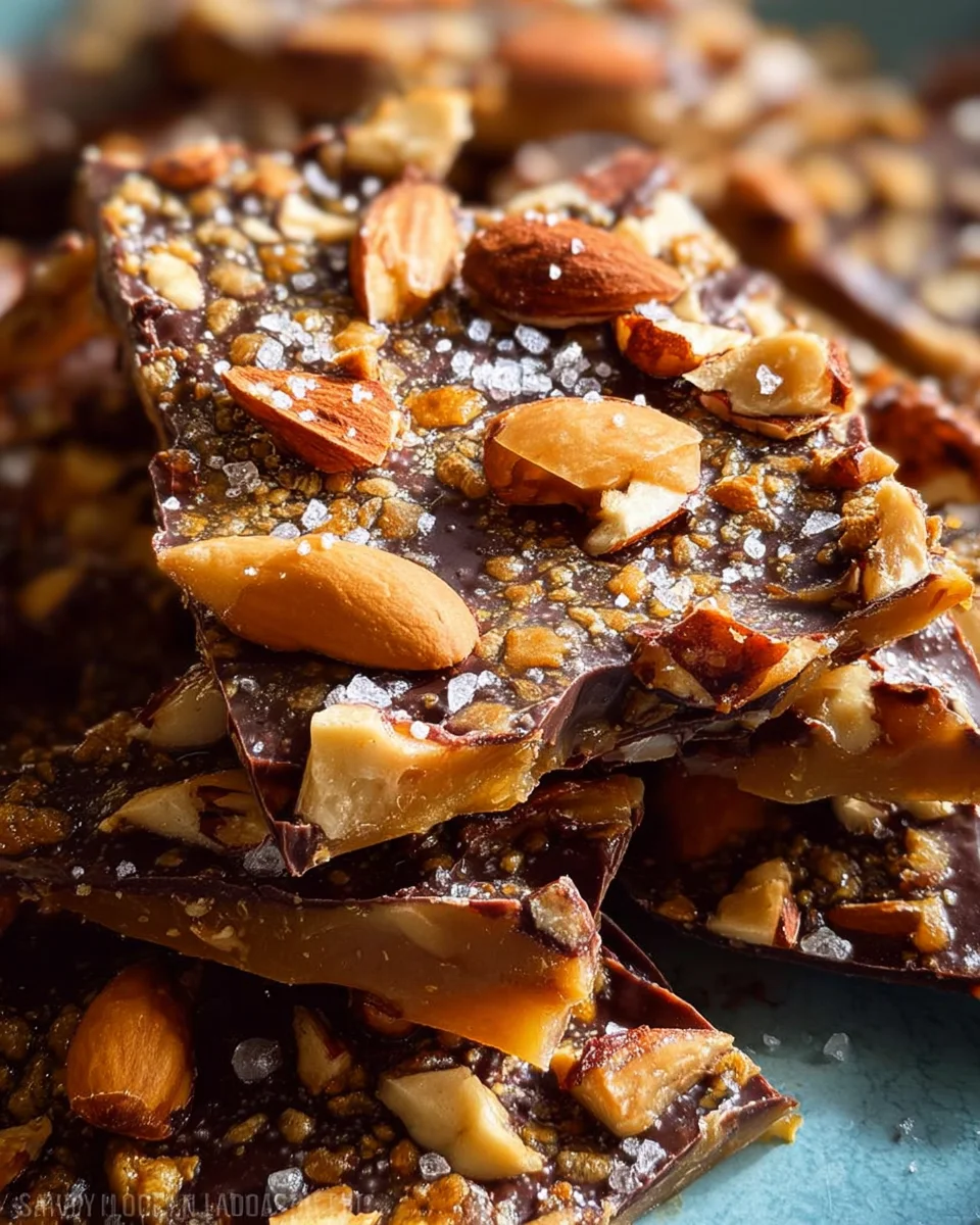 Salted Dark Chocolate Almond Toffee 24 Salted Dark Chocolate Almond Toffee