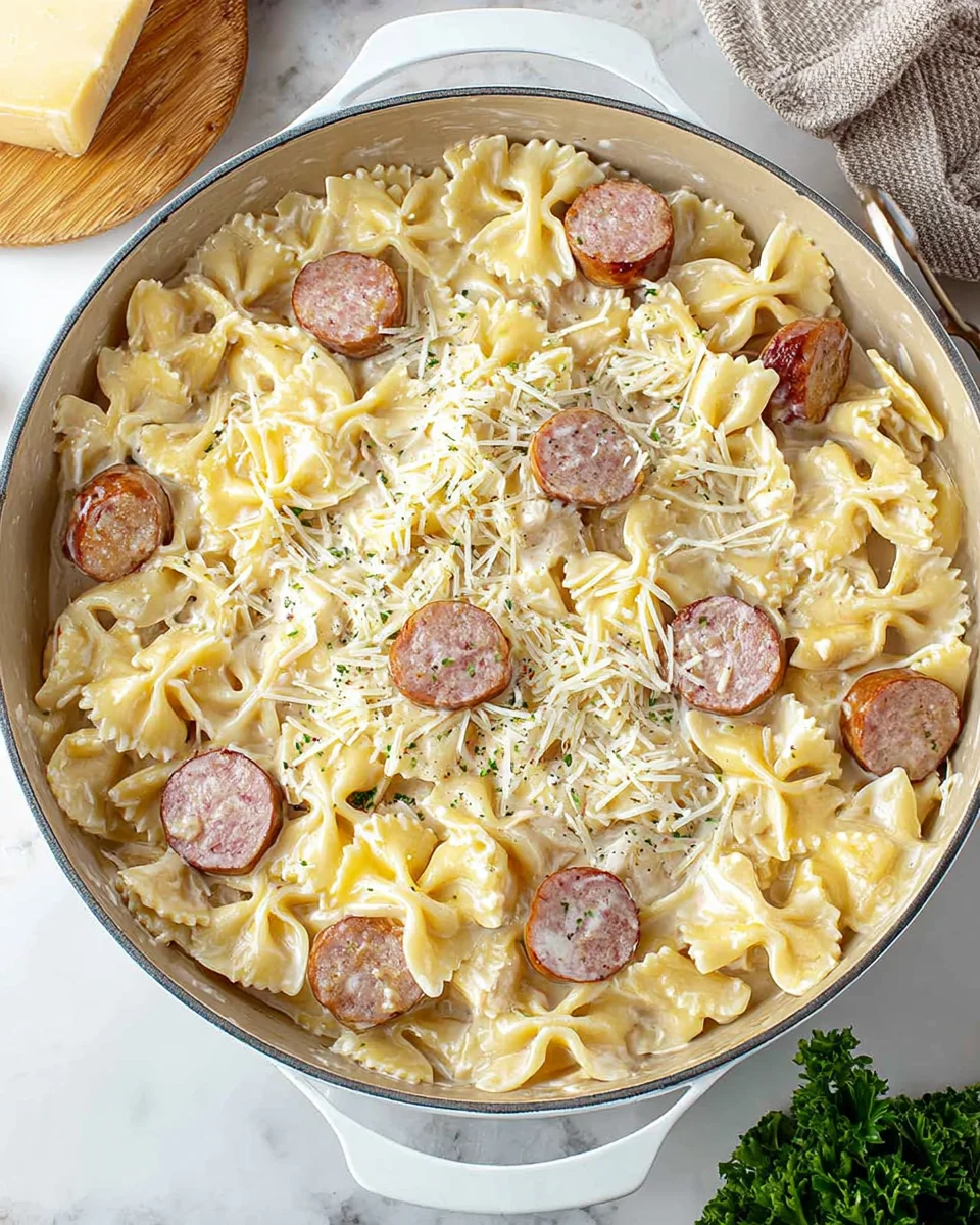 Sausage Alfredo Pasta 19 Sausage