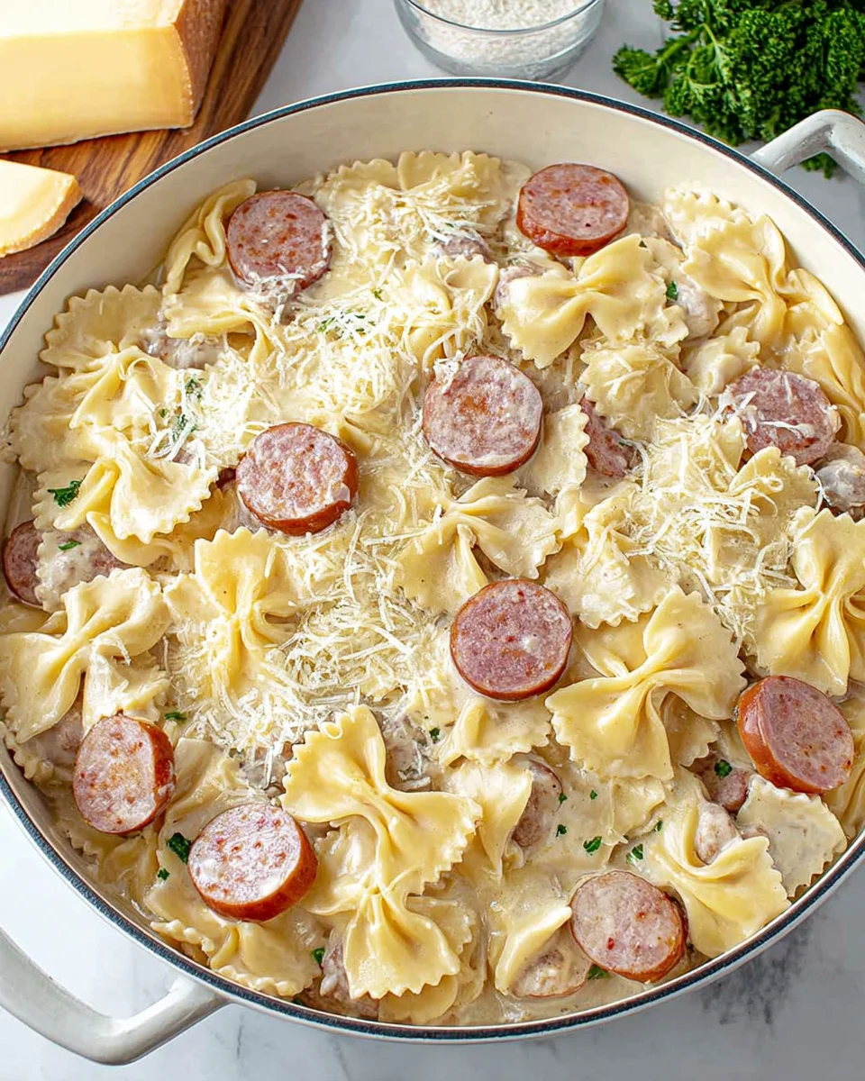Sausage Alfredo Pasta 20 Sausage