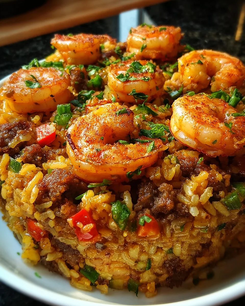 Shrimp Dirty Rice Skillet