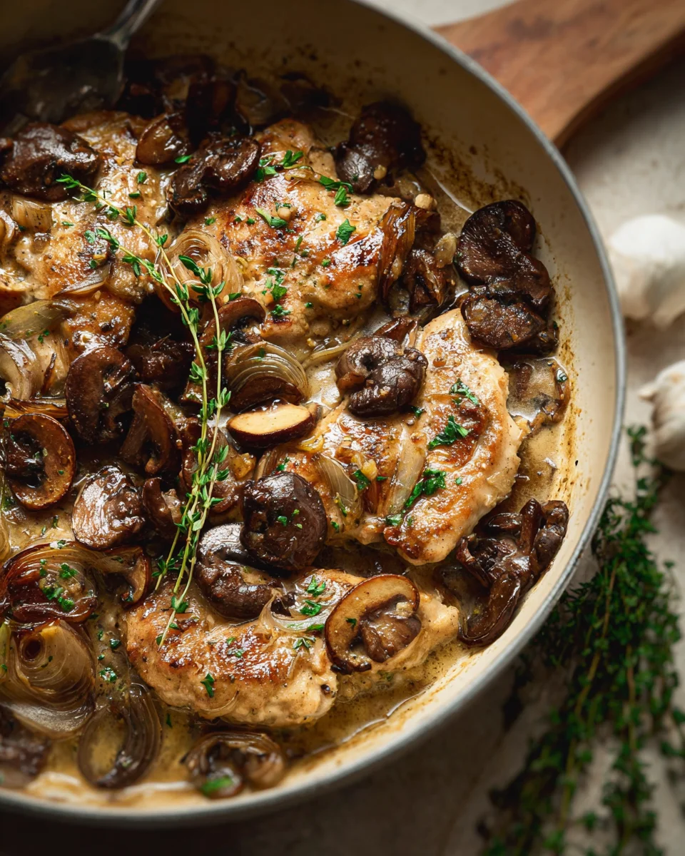 Skillet Chicken and Mushroom Wine Sauce 21 Skillet
