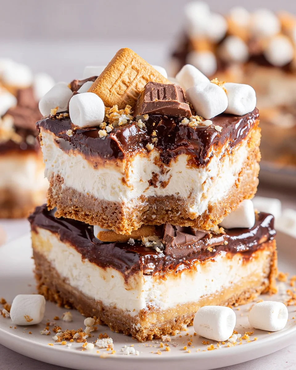 S'mores Cheesecake Bars 25 S'mores Cheesecake Bars