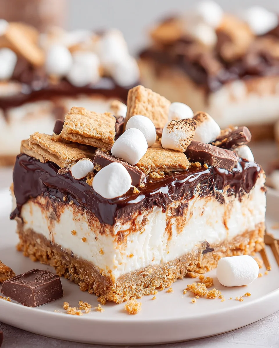 S'mores Cheesecake Bars 22 Smores Cheesecake Bars 2