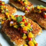 Tropical Coconut Crusted Fish with Mango Salsa
