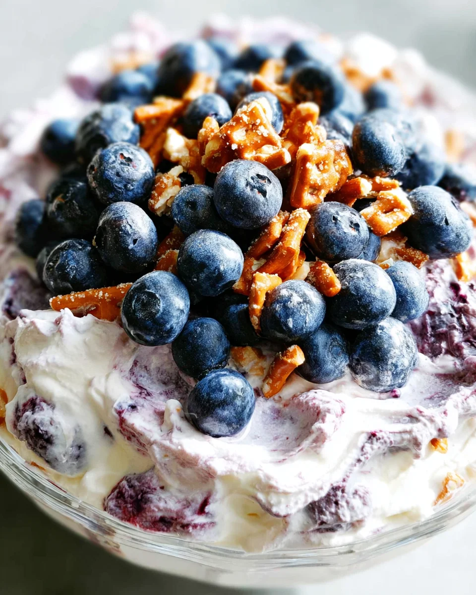 Blueberry Pretzel Salad