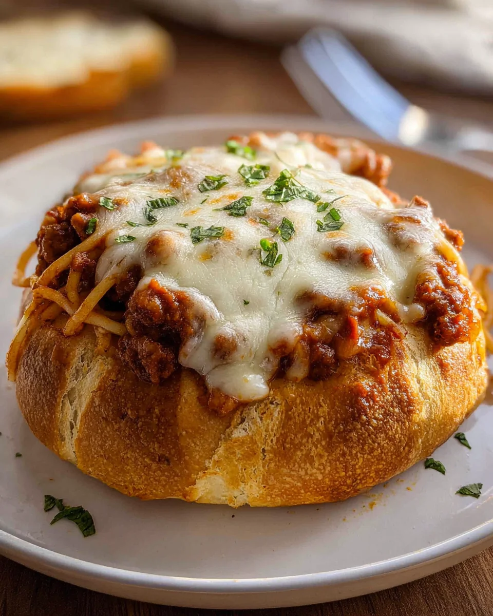 Bread Bowl Spaghetti