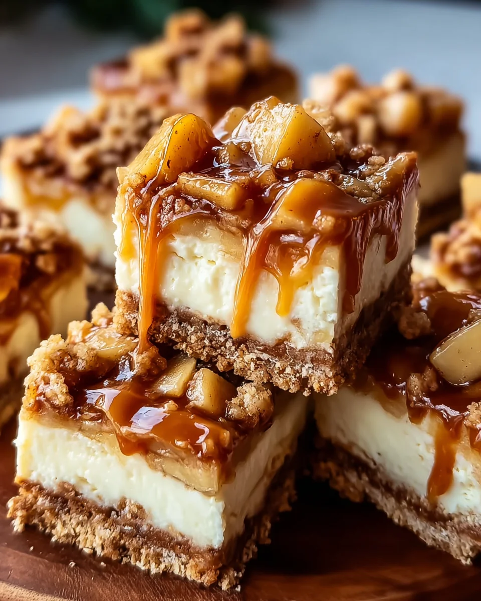 Caramel Apple Cheesecake Bars