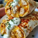 Cheesy Chicken Garlic Wraps