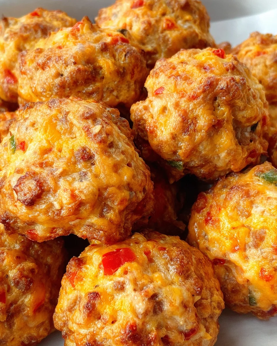 Cheesy Rotel Sausage Balls 19 Cheesy