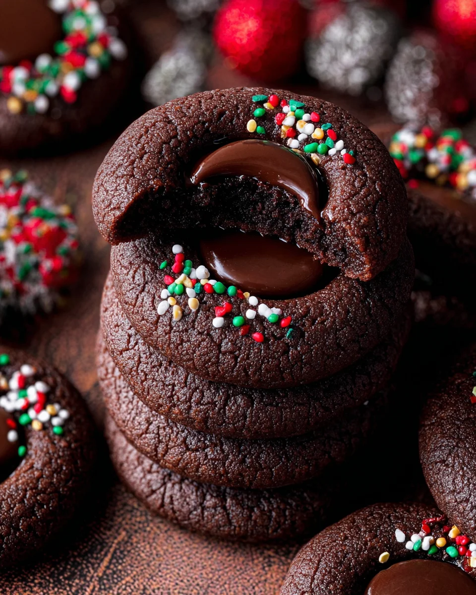 Chocolate Thumbprint Cookies