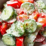 Creamy Cucumber Tomato Salad Recipe