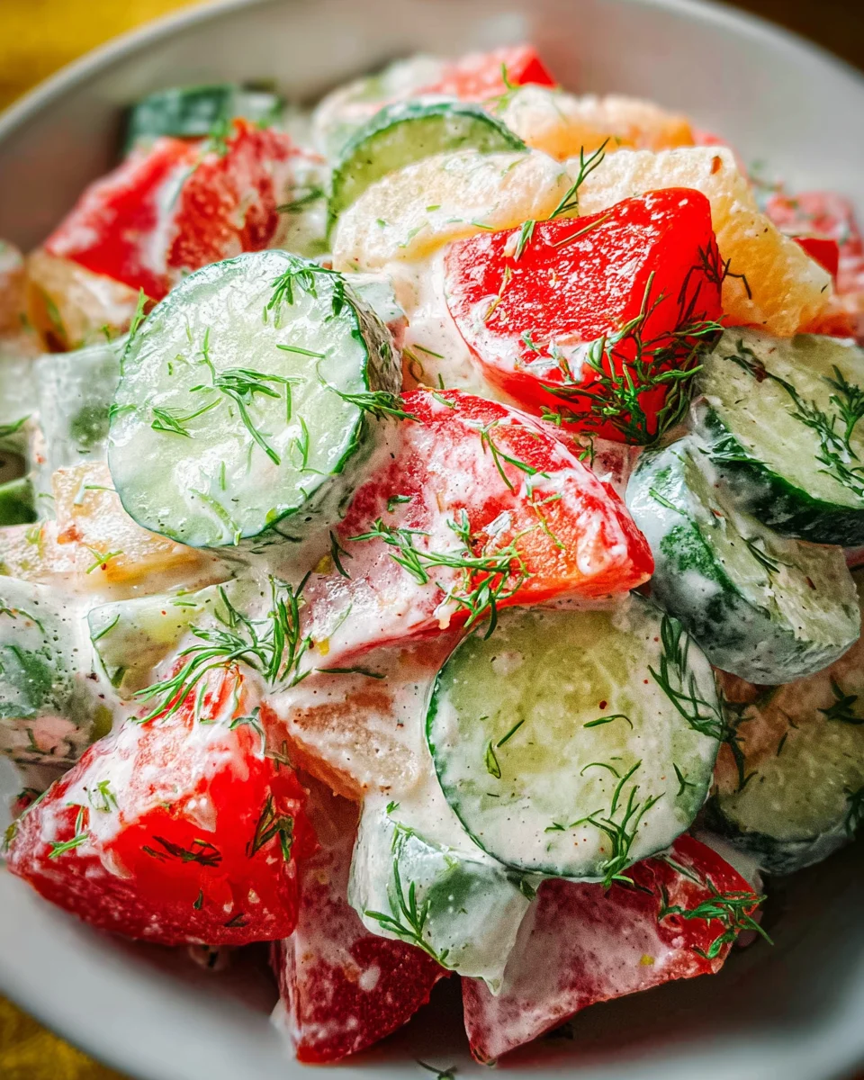 Creamy Cucumber Tomato Salad Recipe 18 Creamy