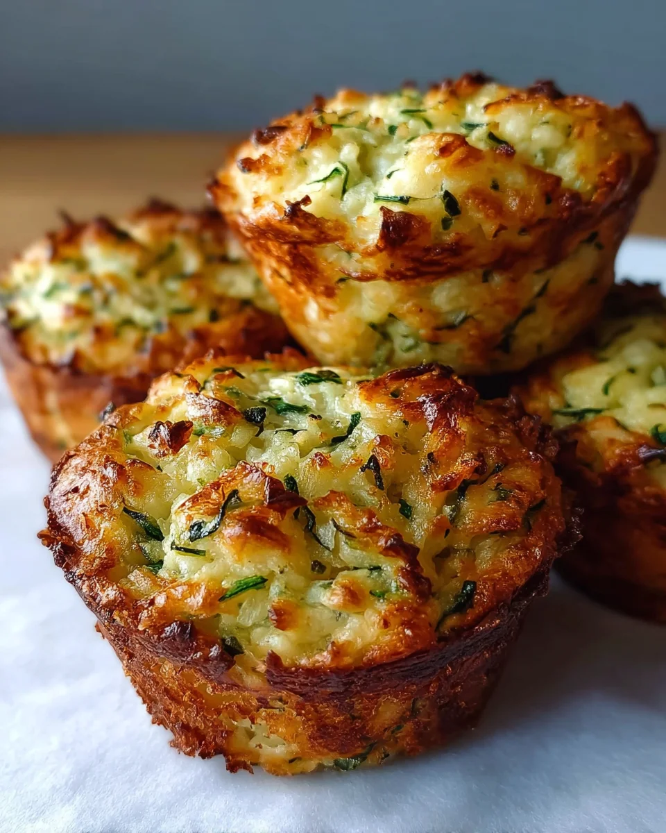 Crispy Parmesan Zucchini Potato Muffins