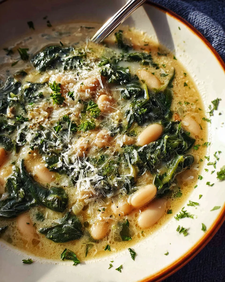 Easy White Bean Spinach Soup Recipe