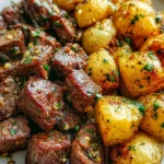 Garlic Steak Bites and Potatoes