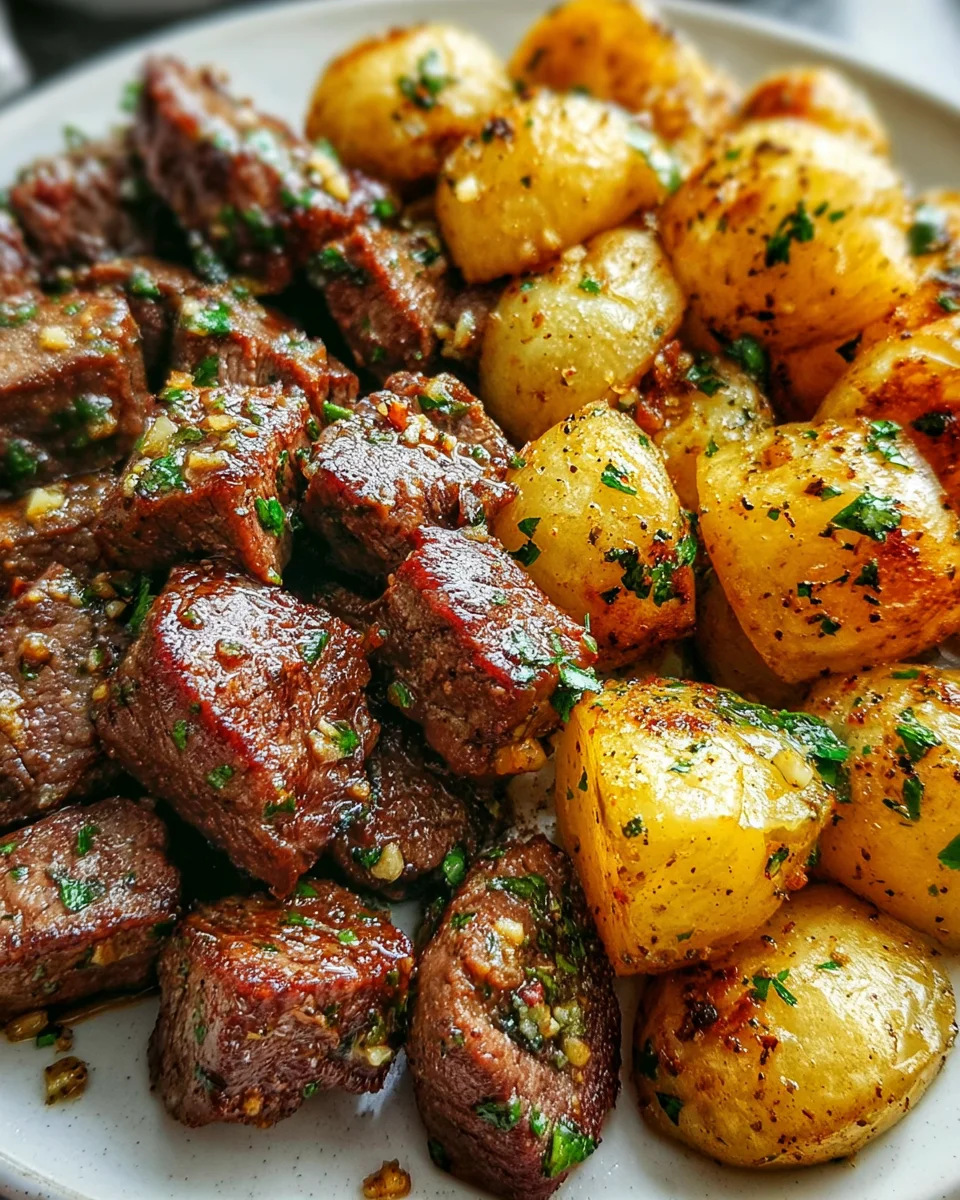 Garlic Steak Bites and Potatoes 21 Garlic Steak Bites and Potatoes