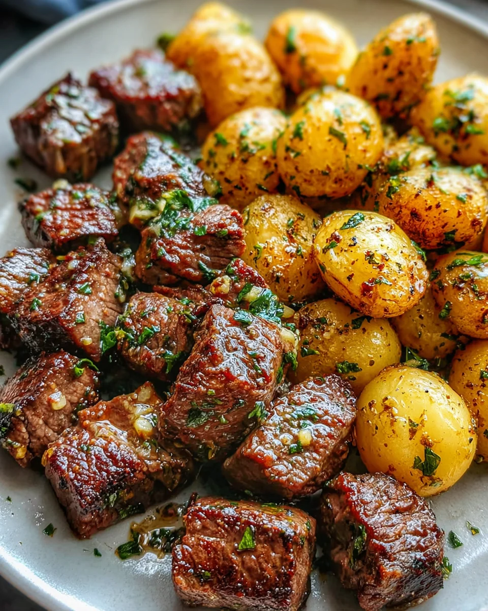 Garlic Steak Bites and Potatoes 18 Garlic