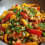 Ground Turkey and Peppers