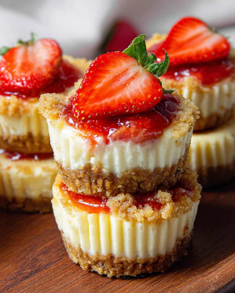 Mini Strawberry Cheesecakes 31 Mini Strawberry Cheesecakes
