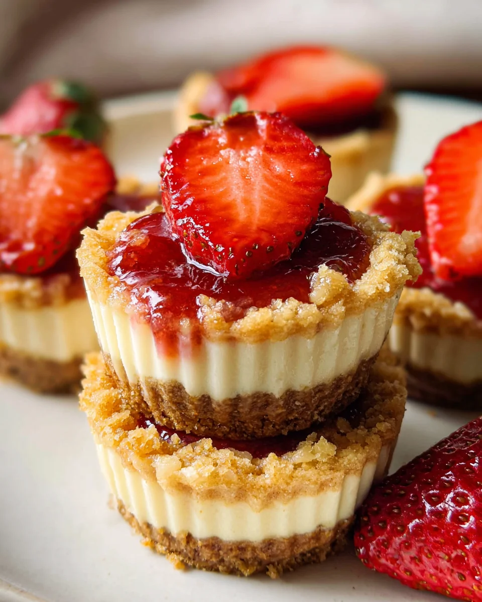 Mini Strawberry Cheesecakes 28 Mini