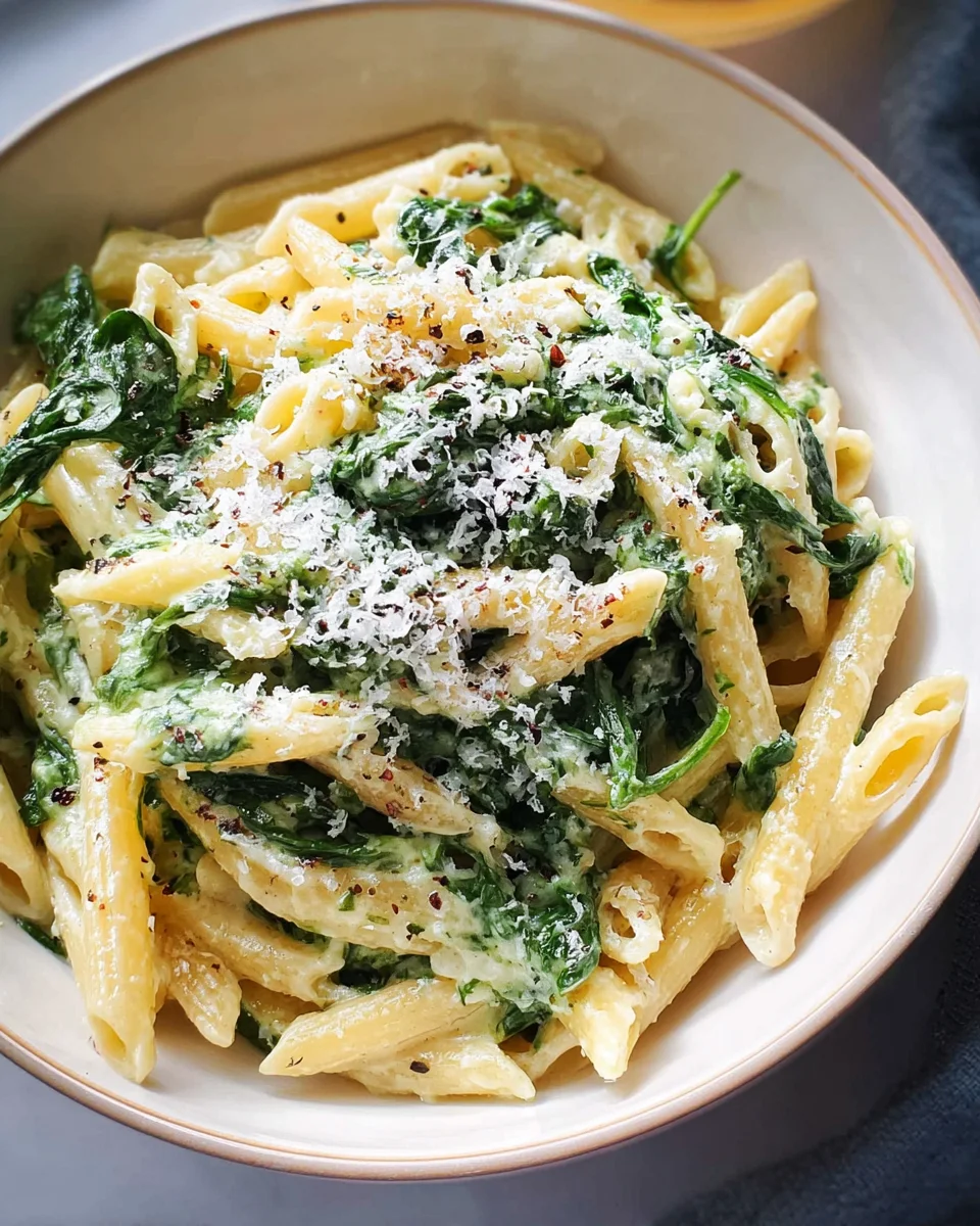 Pasta with Spinach Sauce