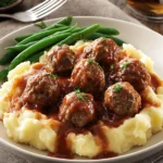 Salisbury Meatballs and Mashed Potatoes Recipe