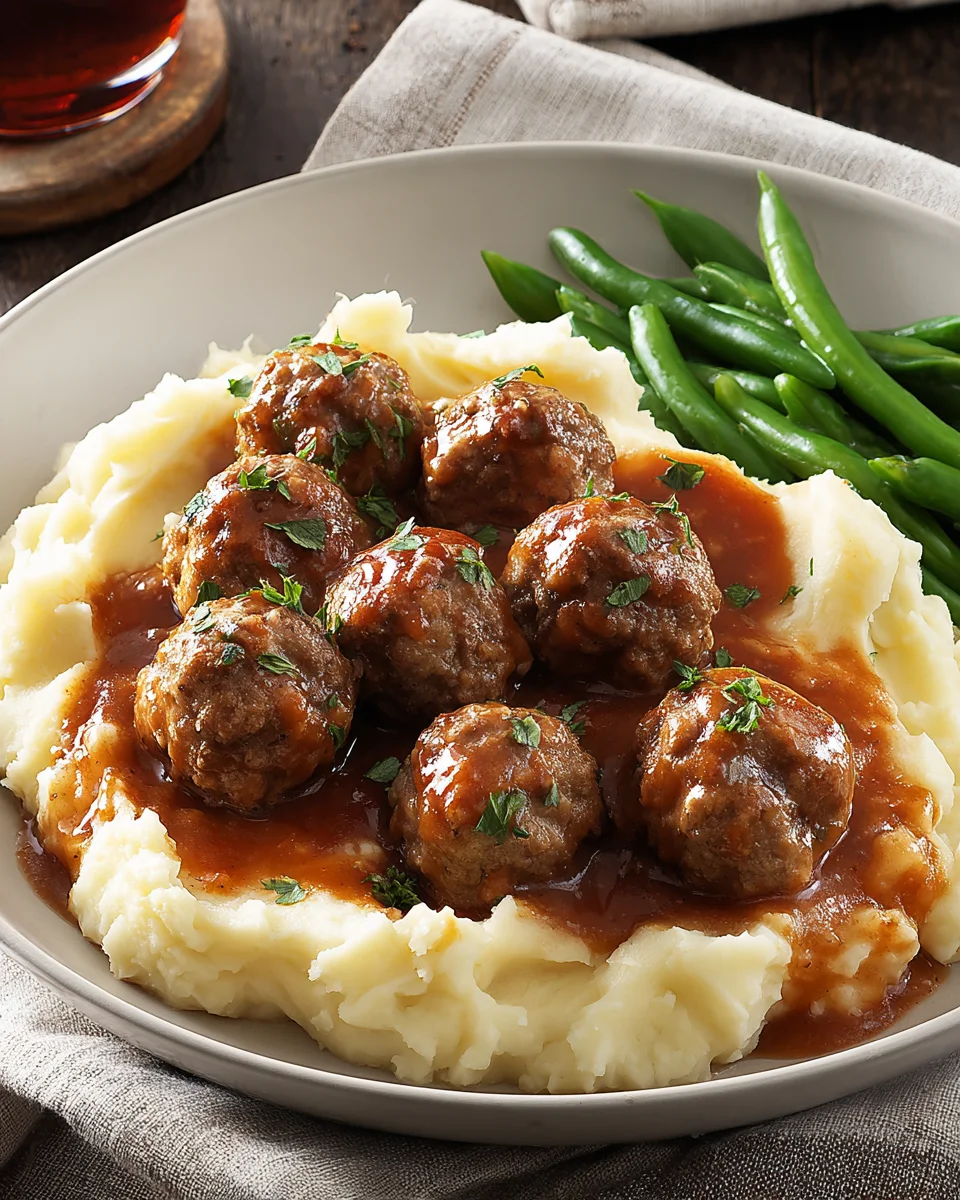 Salisbury Meatballs and Mashed Potatoes Recipe 33 Salisbury
