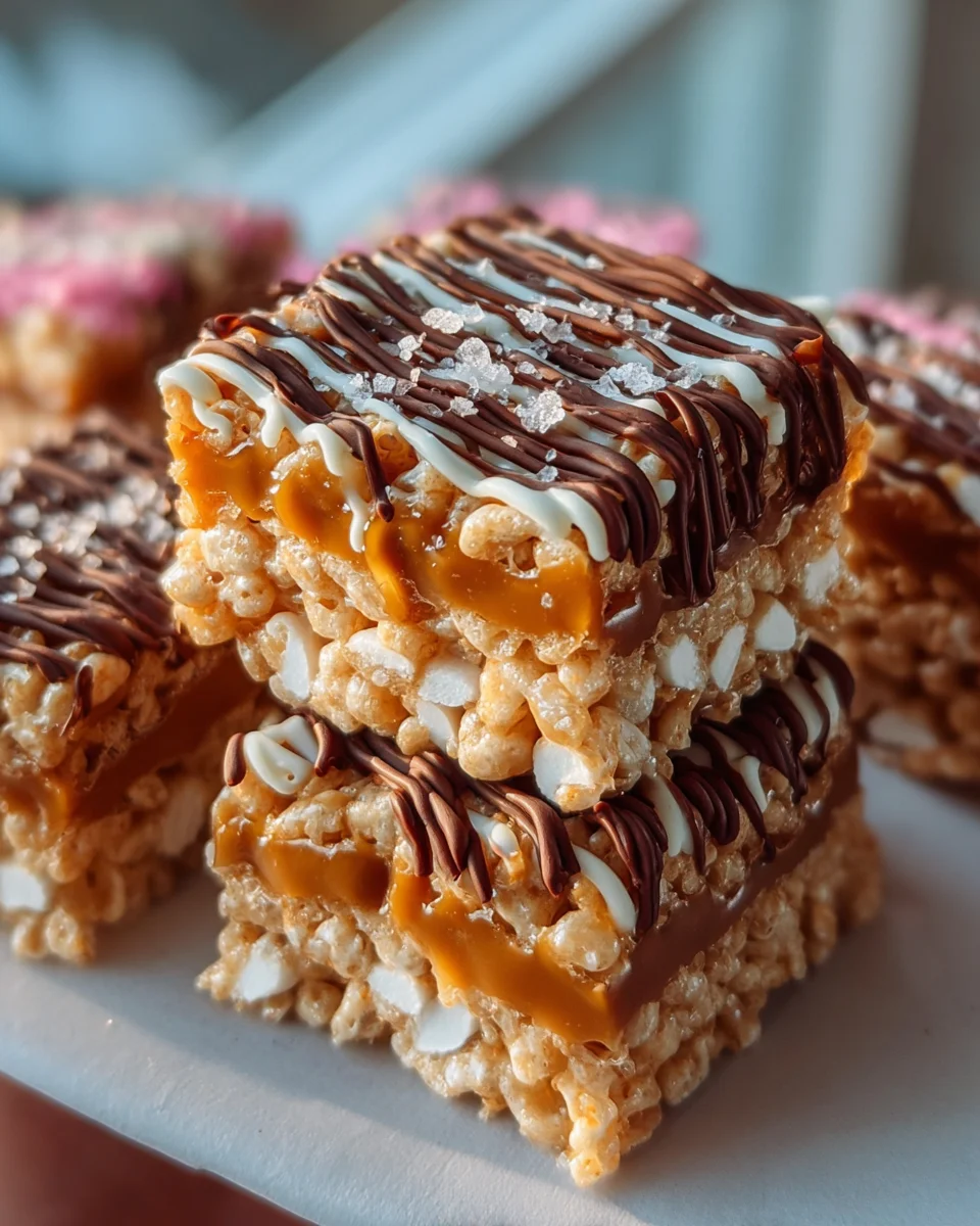 Salted Caramel Rice Krispie Treats 24 Salted Caramel Rice Krispie Treats