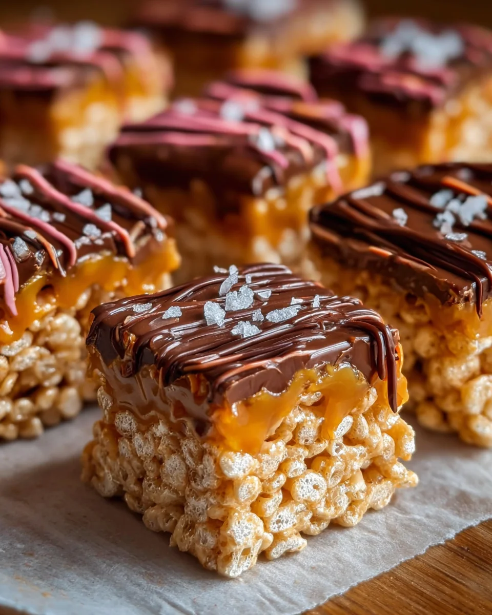 Salted Caramel Rice Krispie Treats 22 Salted