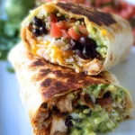 Seven Layer Chicken Burritos